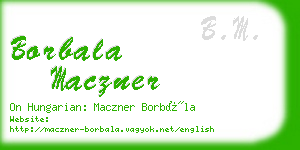 borbala maczner business card